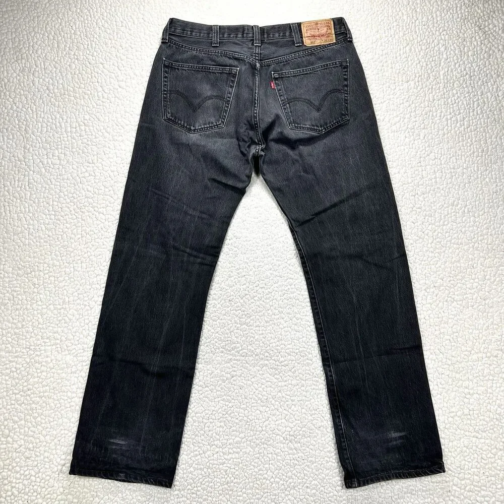 Vintage Levi’s 501 Jeans Men‎ 38x34 (Actual 35x33) Black Straight Classic Grunge